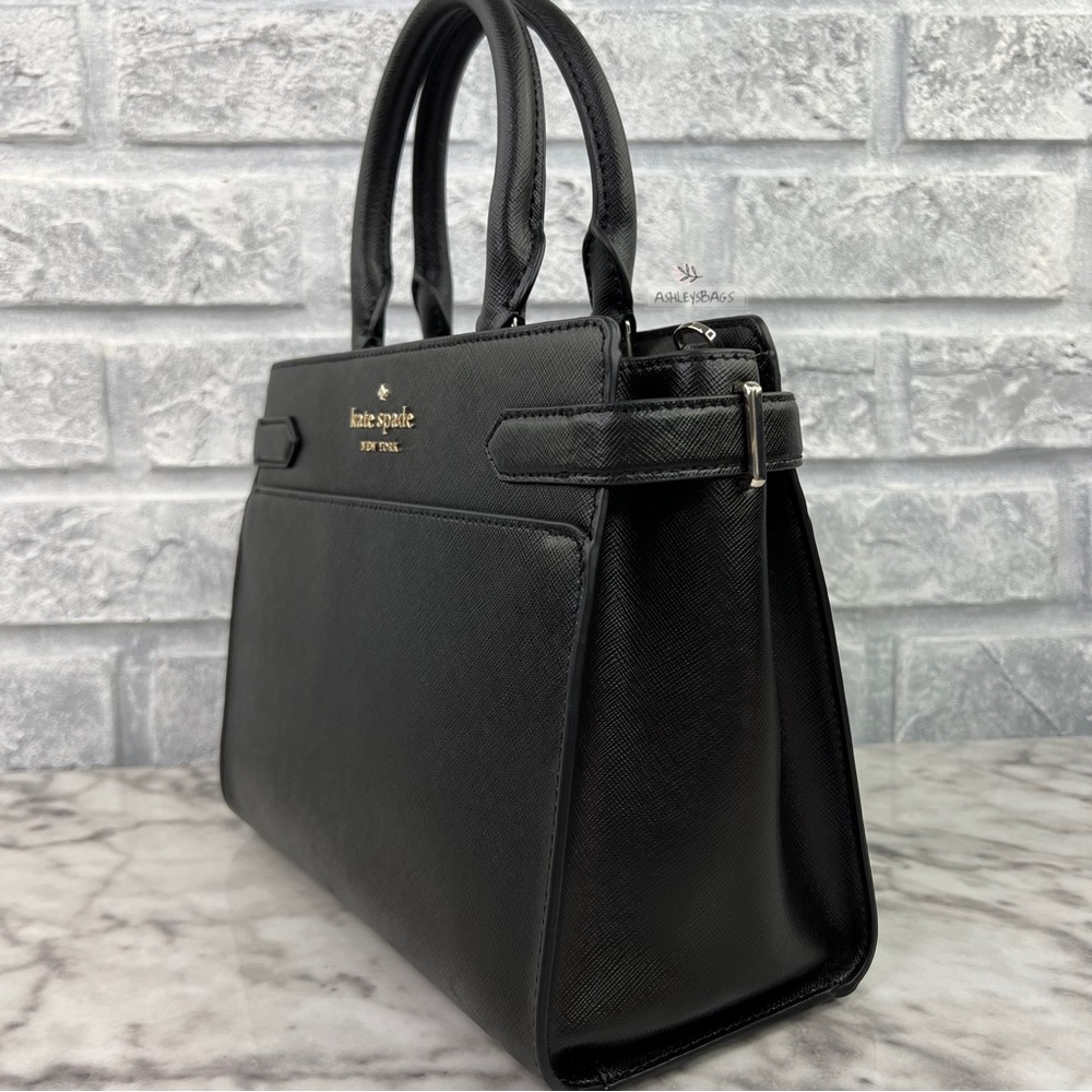 Kate Spade Staci Medium Satchel Crossbody In Black - Picture 2 of 9